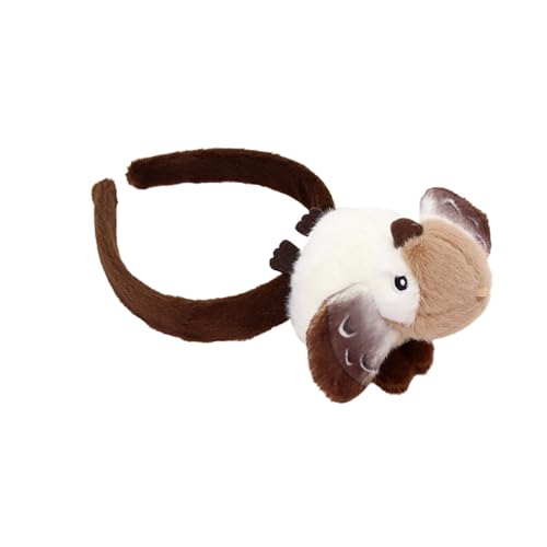 SkyPOOU Vogel-Stirnbänder Cosplay Puppen Kopfbedeckung Haarbänder Kopfbedeckung Make-up Waschen Gesicht Haarbänder Geburtstag Party Braun Cir ca. 55-60 cm von SkyPOOU