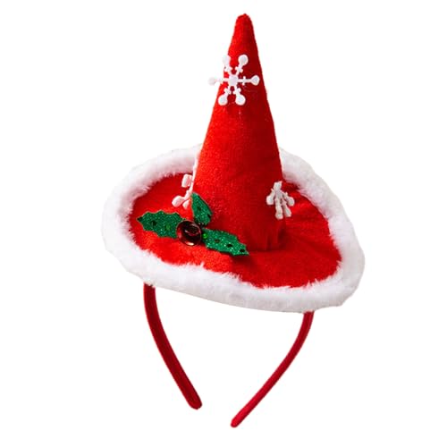 SkyPOOU Weihnachts-Stirnband für Damen und Mädchen, tägliches Tragen, Foto-Requisiten, Party, Kostüm, Cosplay, Haar-Accessoire. Weihnachtsmannmütze von SkyPOOU