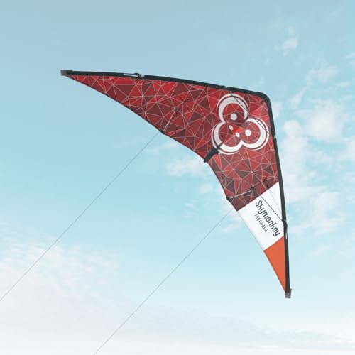 Skymonkey Fastrider Lenkdrachen für Jugendliche und Erwachsene, 2-Leiner Lenkdrache, Spannweite: 127cm - Racingred von Skymonkey