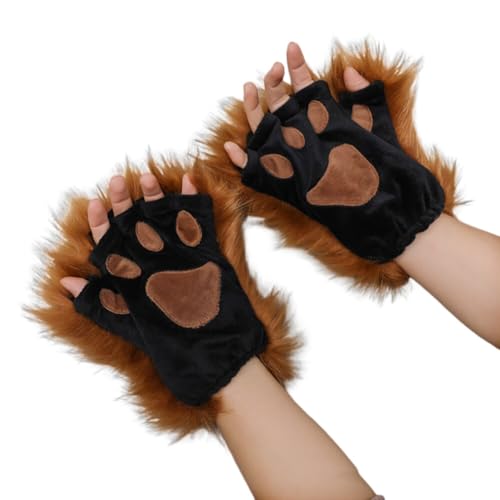 Slakerbe Accessoires Plüsch Zubehör Ohren Neko Mädchen Fingerhandschuhe für Sommeroutfits von Slakerbe