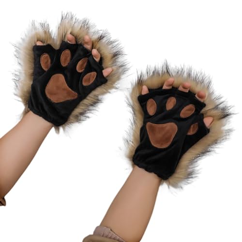 Slakerbe Accessoires Plüsch Zubehör Ohren Neko Mädchen Fingerhandschuhe für Sommeroutfits von Slakerbe