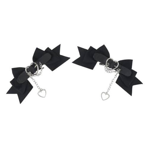 Slakerbe Haarklammern JK Schwarz Cartoon Thema Bobby Punk Cool Alligator Clip Kopfbedeckung von Slakerbe