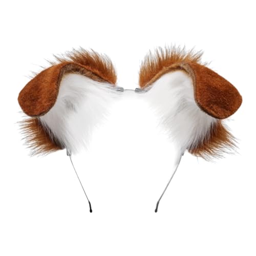 Slakerbe Plüsch-Stirnbänder, handgefertigte flauschige Ohren, festliches Unisex-Accessoire von Slakerbe