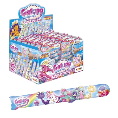 Slap Snap Bands Armbänder Galupy Mermaid XXL Pack - 24x Schnapparmbänder Kinder mit Meerjungfrauen-Motiv, Klatscharmband Kinder von Slap Snap Bands