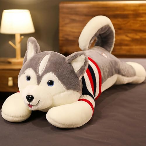 SldJa Big Husky Puppe Dress Up, Party Hund Kissen Puppe Plüsch Spielzeug Puppe Geschenk Kindergeburtstag Geschenk 80cm 6 von SldJa