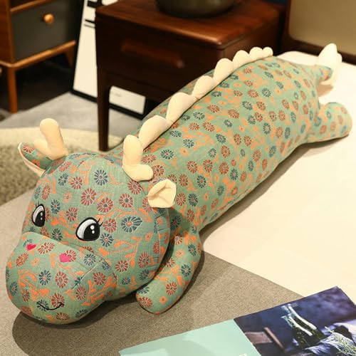 SldJa Drachenpuppe Plüschtier Sternzeichen Drachenpuppe Jahr des Drachen Maskottchen Kissen Mädchen Kinder Geburtstagsgeschenk 100cm 3 von SldJa