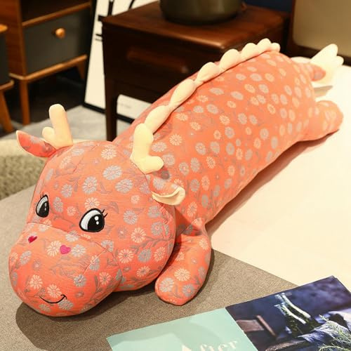 SldJa Drachenpuppe Plüschtier Sternzeichen Drachenpuppe Jahr des Drachen Maskottchen Kissen Mädchen Kinder Geburtstagsgeschenk 120cm 2 von SldJa