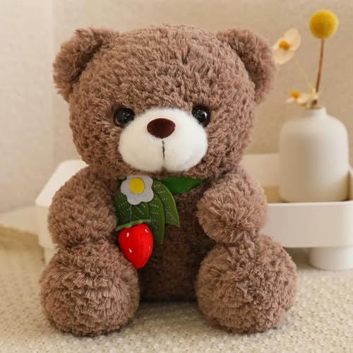 SldJa Erdbeere Blume Bär Plüsch Spielzeug Plüsch Soft Kawaii Bär Tier Puppe Geschenk Jungen Mädchen Kinder Geburtstagsgeschenke 23CM 2 von SldJa