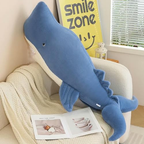 SldJa Große Größe lebensechte Wal Plüsch Puppe Hai Plüsch Marine Tier Raum Dekor Sofa Kissen Geburtstagsgeschenk 110cm 1 von SldJa