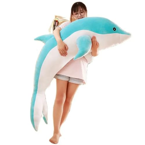 SldJa Große Puppe Delfin Plüschtier Tier Plüsch Kinder Sofa Lange Kissen Geschenk Geburtstag 120cm 1 von SldJa