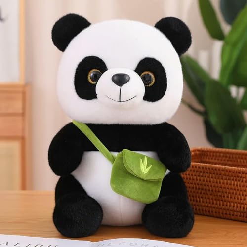 SldJa Kawaii Plüsch Panda Umhängetasche Spielzeug Niedliches Kissen Panda Umhängetasche Plüsch Weiches Tier Bär Schönes Geburtstagsgeschenk Kinder 20cm 1 von SldJa