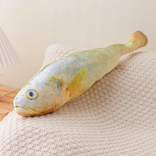 SldJa Kawaii gelb Croaker plüsch Spielzeug plüsch lebensecht Cartoon Tier goldfisch Kissen Geburtstagsgeschenk für Kinder 60cm 1 von SldJa