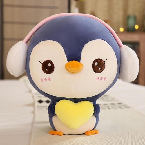 SldJa Neue Cartoon Niedliche Kopfhörer Pinguin Puppe Ragdoll Plüsch Spielzeug Puppe Kinder Geburtstagsgeschenk 38cm 3 von SldJa