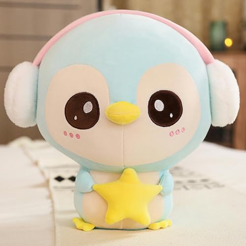 SldJa Neue Cartoon süße Kopfhörer Pinguin Puppe Ragdoll Plüsch Spielzeug Puppe Kinder Geburtstagsgeschenk 38cm 1 von SldJa