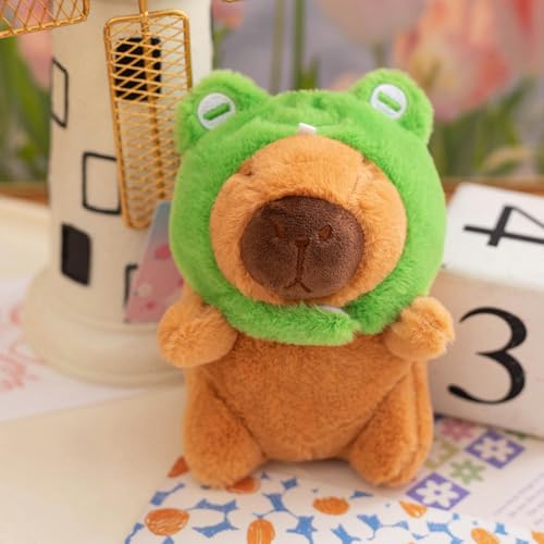 SldJa Niedliche Capybara Puppe Tasche Ornament Plüsch Anhänger Capybara Puppe Event Geschenke für Kinder Geburtstagsgeschenke 12CM B von SldJa