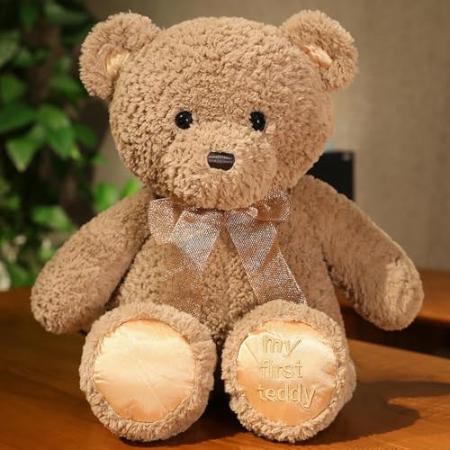 SldJa Niedliche Teddybär Puppe Tier weiches Plüschtier, Bär Puppe Mädchen Geburtstagsgeschenk 45cm 2 von SldJa