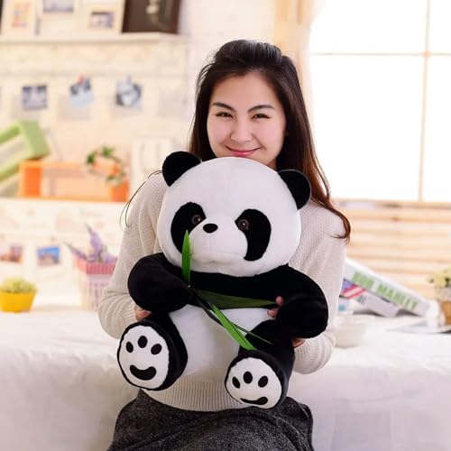 SldJa Niedliche lustige Panda Bambus Blatt weiche Karikatur Tier Spielzeug Panda Plüsch Anhänger Puppe für Kinder Mädchen Geschenk Geburtstag 20cm 1 von SldJa