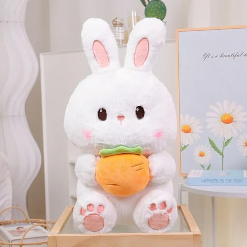 SldJa Niedliches Kaninchen Plüsch Kissen Cartoon Hase halten Karotte Erdbeer Puppen Weiches Kissen Tier Kissen Geburtstag 35cm 1 von SldJa