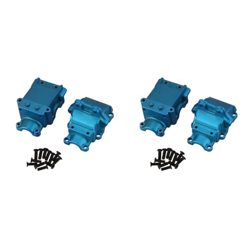 Slicooken 2X Obere und Untere Abdeckung des Metallwellengetriebes 144001-1254 für 1/14 144001 RC Auto Teile, Blau von Slicooken