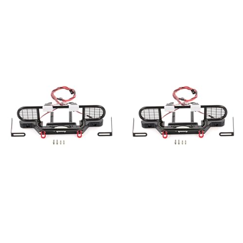 Slicooken 2X für TRX4 Metall Front Kamel Trophäe Stoßstange mit Licht für 1/10 RC Crawler Auto für TRX4-4 von Slicooken