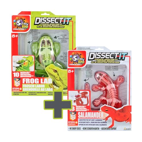 Slimy Original Lab Dissect-IT Kombipack - Experimentieren & Forschen Sezier-Set - Schleim Labor, prämiertes STEM/Mint Lernspielzeug, Slime-Set mit Spielknete und Sezierwerkzeug von Slimy