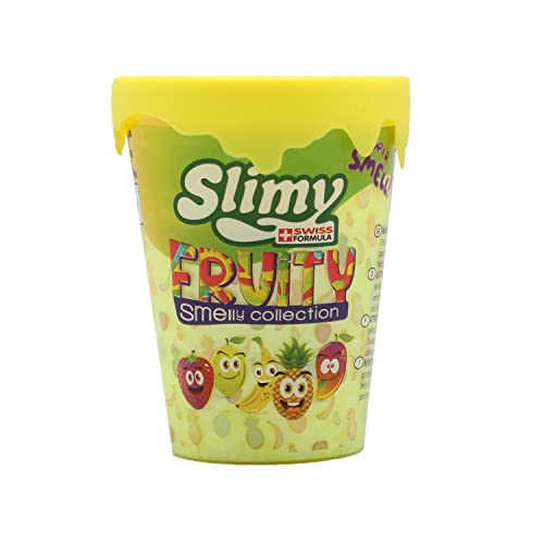 Slimy Fruity Original 80g Spielmasse Banane - der fruchtigste Slime, lustig duftender Spielschleim für Kinder, elastische Spielknete (ab 3 Jahre) von Slimy