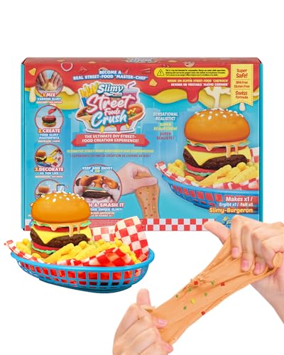 Slimy Street Foodz Crush - Burgeron, Slime und Knete Kreativ-Set, Backspiel zum selber Mischen, Formen und Dekorieren, kreatives Gestalten für Kinder von Slimy