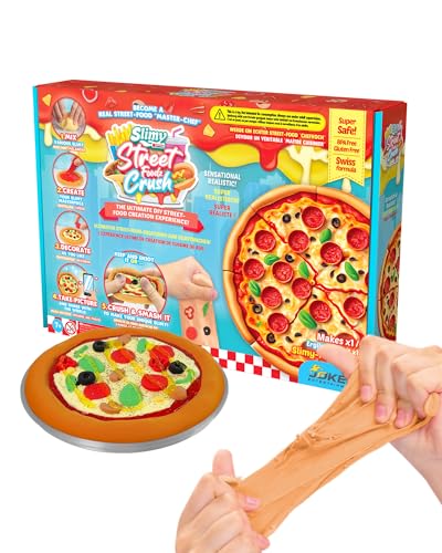 SLIMY Street Foodz Crush - Pizzarino, Slime und Knete Kreativ-Set, Kochspiel zum selber Mischen, Formen und Dekorieren, kreatives Gestalten für Kinder von Slimy