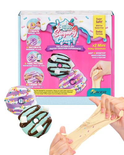 Slimy Sugary Crush Mini - Dooonuts, Slime und Knete Kreativ-Set, Backspiel zum selber Mischen, Formen und Dekorieren, kreatives Gestalten für Kinder von Slimy