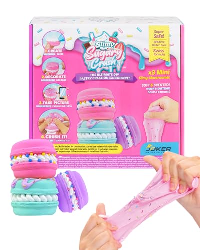 SLIMY Sugary Crush Mini - Macaroonies, Slime und Knete Kreativ-Set, Backspiel zum selber Mischen, Formen und Dekorieren, kreatives Gestalten für Kinder SLIMY Sugary Crush Mini - Macaroonies, Slime und Knete Kreativ-Set, Backspiel zum selber Mischen, Formen und Dekorieren, kreatives Gestalten für Kinder von Slimy