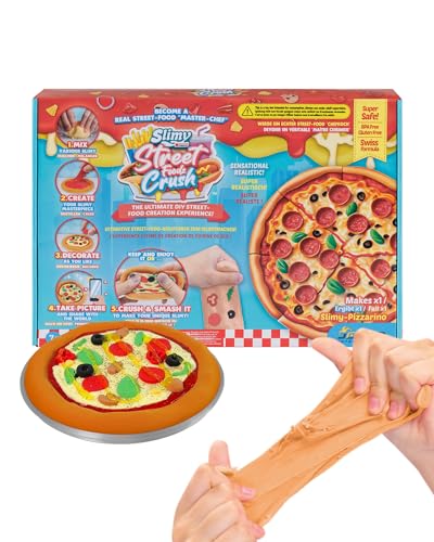 Slimy Street Foodz Crush - Pizzarino, Slime und Knete Kreativ-Set, Kochspiel zum selber Mischen, Formen und Dekorieren, kreatives Gestalten für Kinder von Slimy