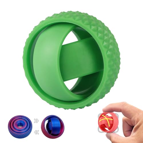 3D-Rotationsballspielzeug, 3D-Gedruckter Zahnradball, Rotations-Zappelspinnerspielzeug, Zahnradkugel-Spinnballspielzeug zur Stress- und Angstbewältigung, sensorische Bedürfnisse und Autismus (Green) von Slipasikao