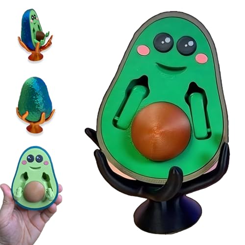 3D-gedrucktes „Fck-you-cado“, 3D-gedruckte „Bad Avocado“, 3D-gedruckte Figur, lustige Mittelfinger-Statue, verlängerter Mittelfinger, 3D-gedrucktes Avocado-Spielzeug für Ihre Freunde, Familie (#1) von Slipasikao