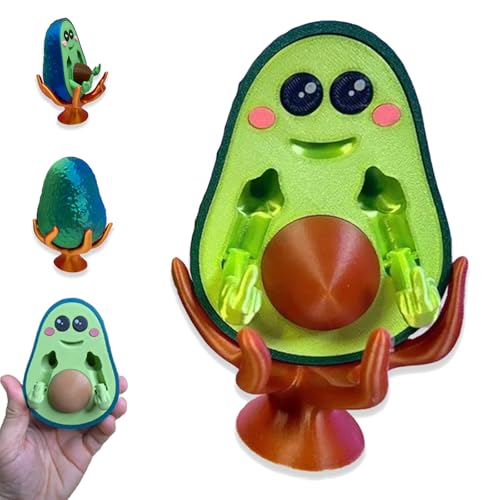 3D-gedrucktes „Fck-you-cado“, 3D-gedruckte „Bad Avocado“, 3D-gedruckte Figur, lustige Mittelfinger-Statue, verlängerter Mittelfinger, 3D-gedrucktes Avocado-Spielzeug für Ihre Freunde, Familie (#2) von Slipasikao