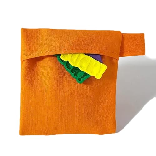 Ausgeschnittene Wörter aus Schaumstoff in handgemachter Tasche, kleine Tasche mit Fucks to Give-Beutel, Shits to Give, Fucks to Give, Damns to Give, lustiges Fuck-Gag-Geschenk (Orange,Damns to Give) von Slipasikao