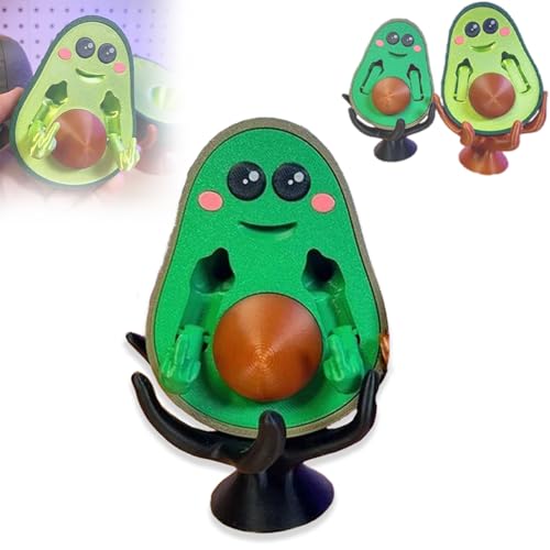 Slipasikao 3D-Gedruckter FCK-You-cado, 3D-Gedruckter Bad Avocado, Bad Avocado Mittelfinger 3D-Druck, Mittelfinger-Avocado-Statue, Lustiges Avocado-Spielzeug, 3D-gedrucktes, skurriles Geschenk für (A) von Slipasikao