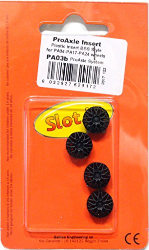 Slot.it PA03 Wheel inserts for hubs Ø15,8mm BBS type x4 - Schwarz von Slot.it