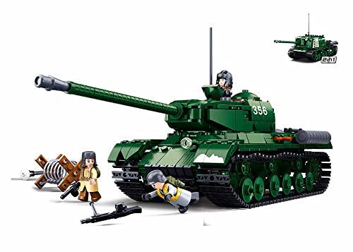 Sluban Klemmbausteine Army (Battle of Budapest) - IS2 Heavy Tank/ISU Tank Destroyer 2 IN 1 845pcs von Sluban