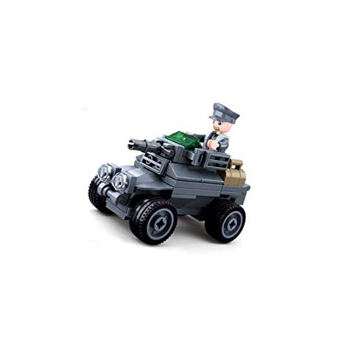 Sluban Klemmbausteine Klemmbausteine SL07172, WWII - Mini-Set Panzerfahrzeug (78 Teile) [B0680C], Spielset, Klemmbausteine, Soldaten, mit Spielfigur, Army WWII, bunt von Sluban Klemmbausteine