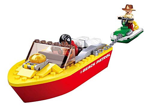 Sluban Klemmbausteine SL95532, Rettungsschnellboot (170 Teile) [M38-B0671], Spielset, Klemmbausteine, City, mit Spielfigur, Stadtleben, Multi Colour von Sluban Klemmbausteine