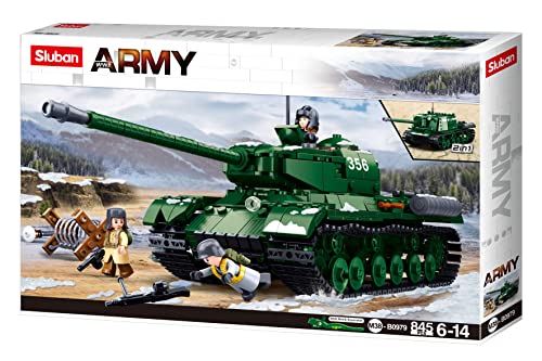 Sluban Klemmbausteine WWII - Schwerer Panzer (2-in-1 Bausatz) (845 Teile) von Sluban Klemmbausteine