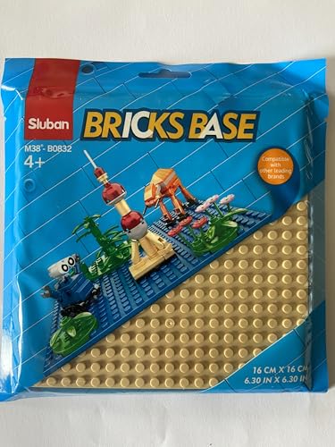 Sluban Bricks Base Subban Bauplatte, 16 cm x 16 cm, Beige, Kompatibel mit Anderen Bausteinen, ab 4 Jahren, M38-B0832-A Sluban Bricks Base Subban Bauplatte, 16 cm x 16 cm, Beige, Kompatibel mit Anderen Bausteinen, ab 4 Jahren, M38-B0832-A von Sluban