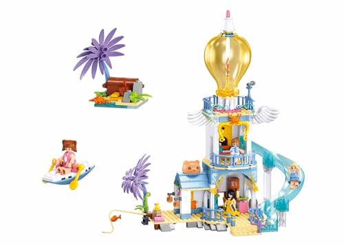 Sluban Girls Dream Themenpark Spielset, 404 Teile, Leuchtturm mit Wasserrutsche, 34 cm, 6-12 Jahre, M38-B1174 Sluban Girls Dream Themenpark Spielset, 404 Teile, Leuchtturm mit Wasserrutsche, 34 cm, 6-12 Jahre, M38-B1174 von Sluban