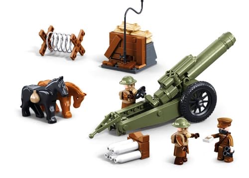 Sluban Historisches Militär-Bauset, Panzer 19,2 cm und Artilleriegeschütz 17,4 cm, mit Minifiguren und Zubehör, M38-B1295, Orange, Lila, Weiß, Gold Sluban Historisches Militär-Bauset, Panzer 19,2 cm und Artilleriegeschütz 17,4 cm, mit Minifiguren und Zubehör, M38-B1295, Orange, Lila, Weiß, Gold von Sluban