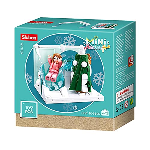 Sluban Klemmbausteine Mini Szene Jahreszeiten Winter (109 Teile) von Sluban