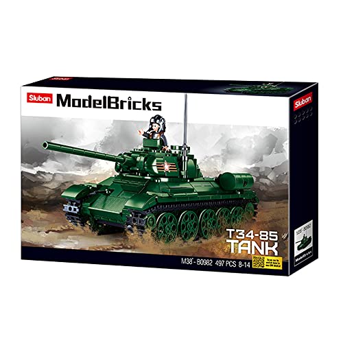 Sluban Klemmbausteine Sowjetischer T34-85 Panzer (497 Teile) von Sluban