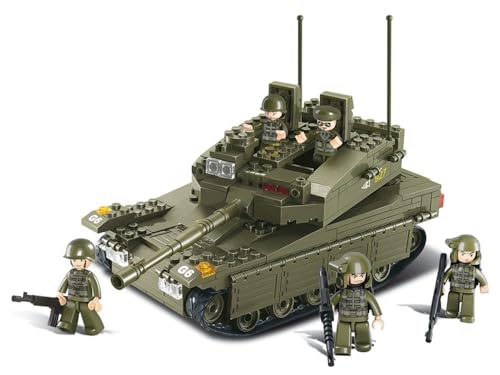 Sluban SL95130, Panzer III (355 Teile) [M38-B0305], Spielset , Klemmbausteine, Soldaten, mit Spielfigur, Für Kinder ab 4 Jahren, Army, bunt von Sluban