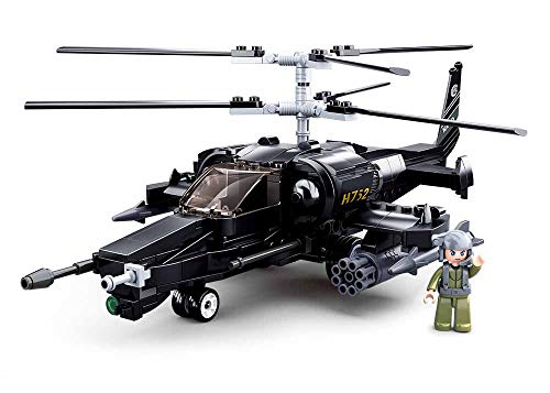 Kampfhelikopter III (333 Teile) [M38-B0752], Spielset, Klemmbausteine, Soldaten, mit Spielfigur, Army, Sluban SL95612 von Sluban Klemmbausteine