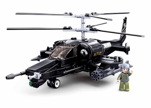 Kampfhelikopter III (333 Teile) [M38-B0752], Spielset, Klemmbausteine, Soldaten, mit Spielfigur, Army, Sluban SL95612 von Sluban