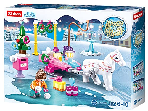 Sluban M38-B0889C Town-New Year Series Horse and Sleigh, Mehrfarbig, one Size von Sluban